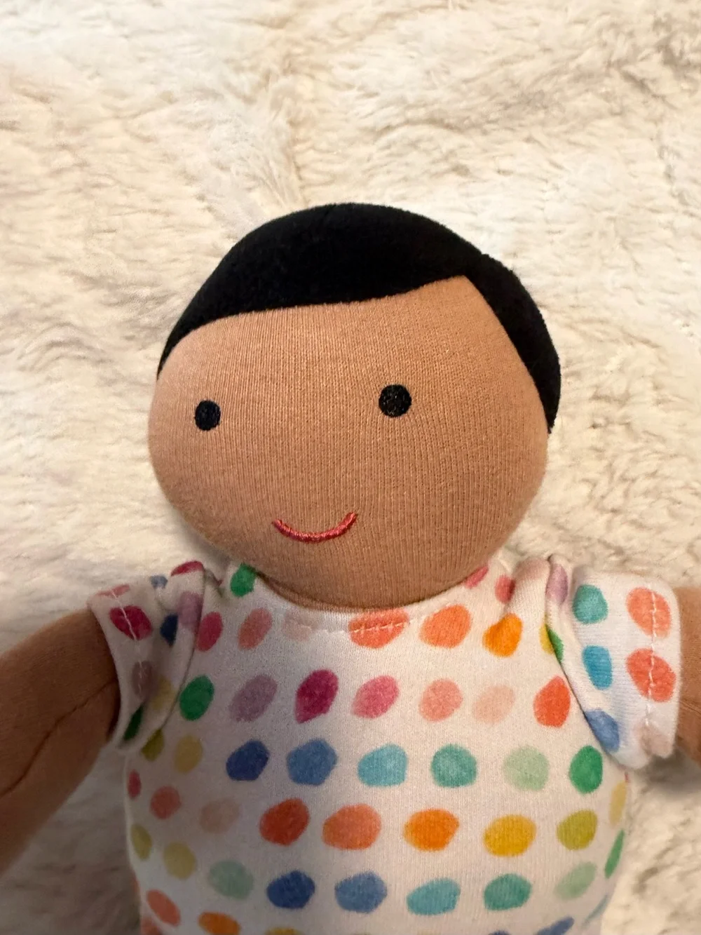 Lovevery organic cotton baby doll from the Lovevery The Thinker Play Kit Cuddly